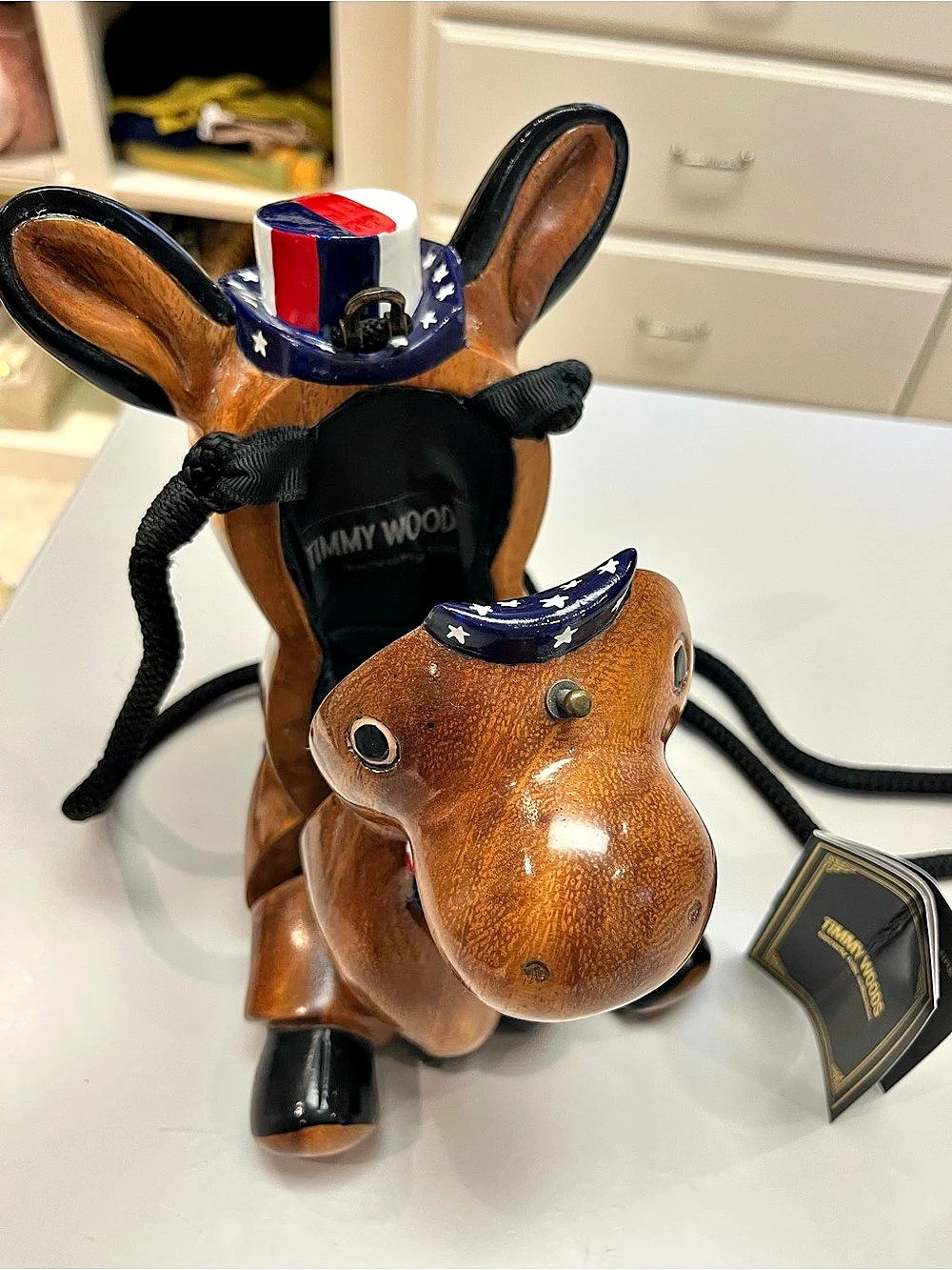 Timmy Woods Democratic Donkey Minaudiere Brown & Black - Picture 4 of 4